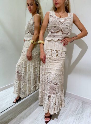 Shop Online Coordinato crochet burro gonna e top HaveOne