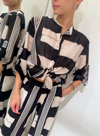 Shop Online Pantalone palazzo fantasia geometrica HaveOne