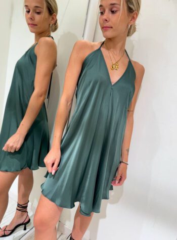 Shop Online Vestito corto fazzoletto verde HaveOne