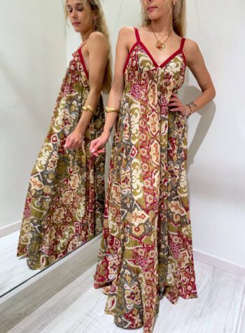 Shop Online Vestito lungo fantasia etnica Vicolo