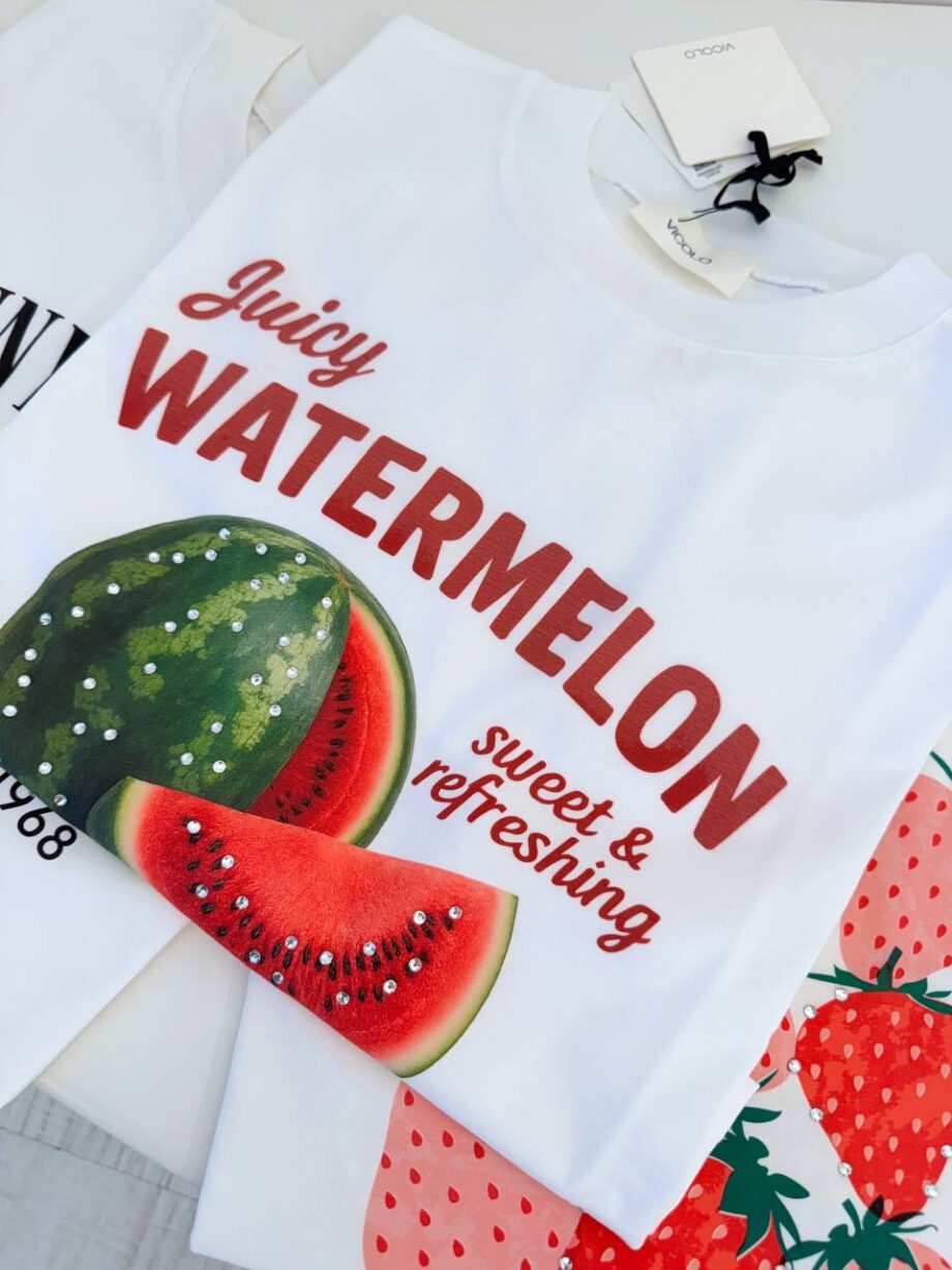 Shop Online T-shirt oversize bianca Watermelon Vicolo