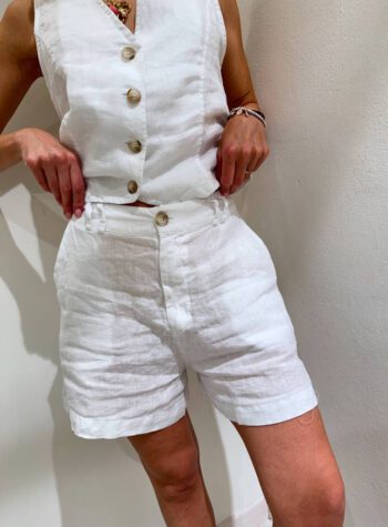 Shop Online Short bianco in lino HaveOne