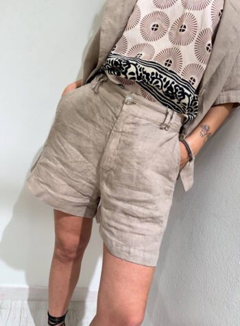 Shop Online Short sabbia in lino HaveOne