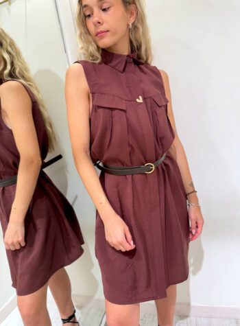 Shop Online Vestito corto prugna con cintura Susy Mix