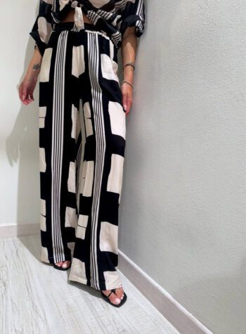 Shop Online Pantalone palazzo fantasia geometrica HaveOne