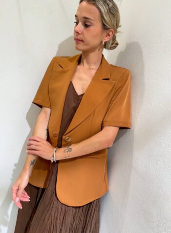 Shop Online Blazer tabacco mezze maniche Susy Mix