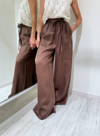 Shop Online Pantalone palazzo moro con coulisse Vicolo