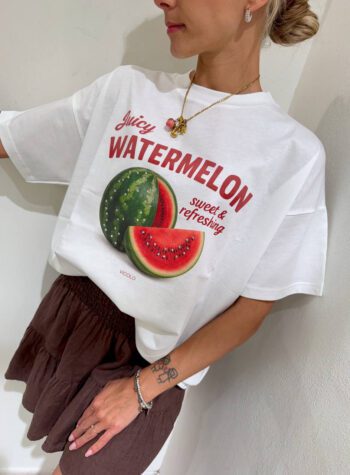 Shop Online T-shirt oversize bianca Watermelon Vicolo