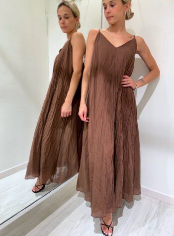 Shop Online Vestito lungo moro effetto strocippiato Susy Mix