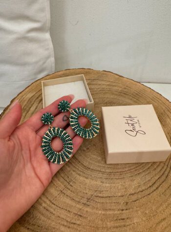Shop Online Orecchini pendenti perline arancioni