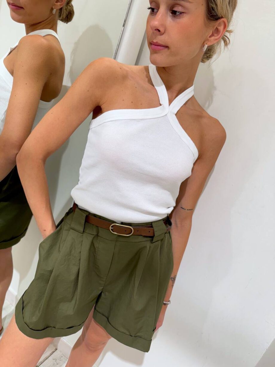 Shop Online Short biscotto in cotone con cintura HaveOne