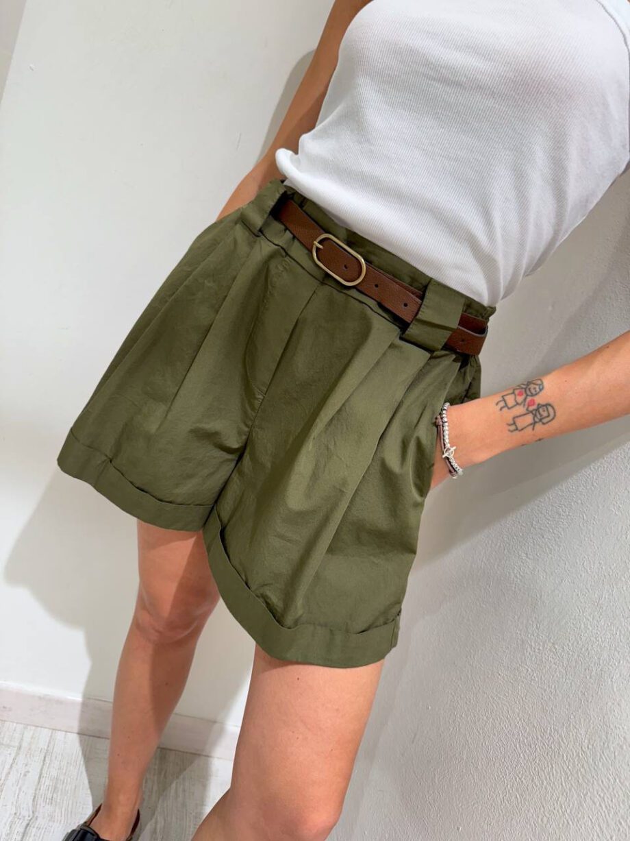 Shop Online Short biscotto in cotone con cintura HaveOne