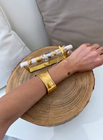 Shop Online Bracciale dorato rigido piatto