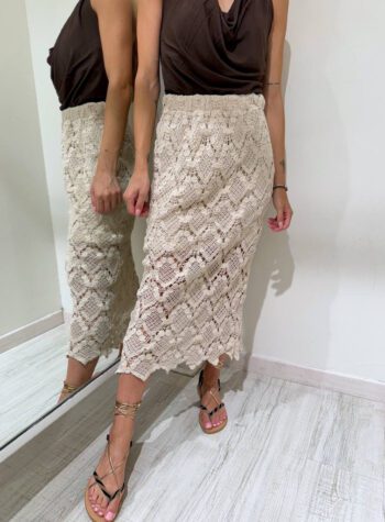 Shop Online Gonna midi burro in crochet HaveOne