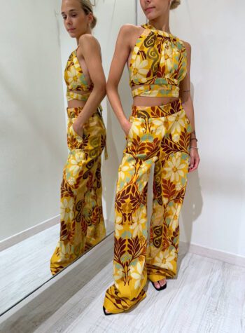 Shop Online Coordinato floreale pantalone e top Vicolo