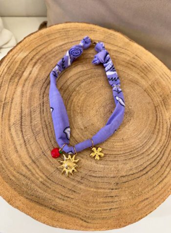 Shop Online Collana bandana arancio charm stella marina