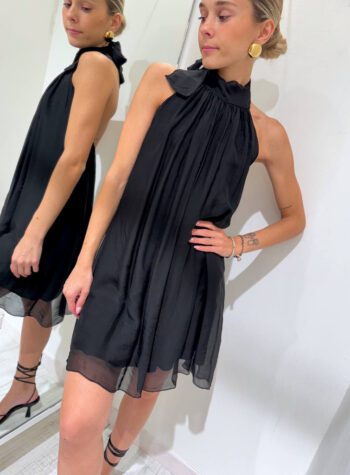 Shop Online Vestito corto scollo halter nero HaveOne