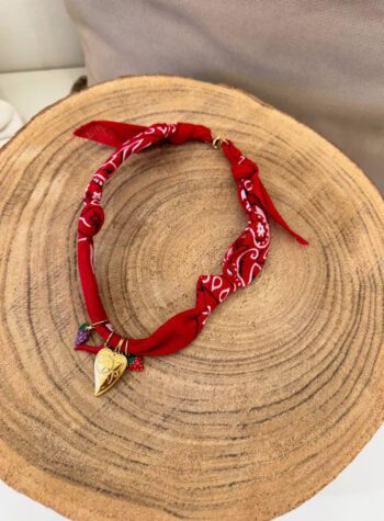 Shop Online Collana bandana arancio charm stella marina