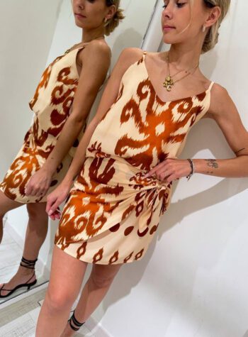 Shop Online Gonna pareo beige fantasia etnica arancio HaveOne