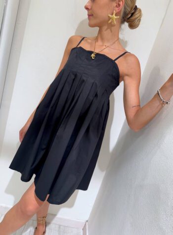 Shop Online Vestito corto in cotone nero Vicolo