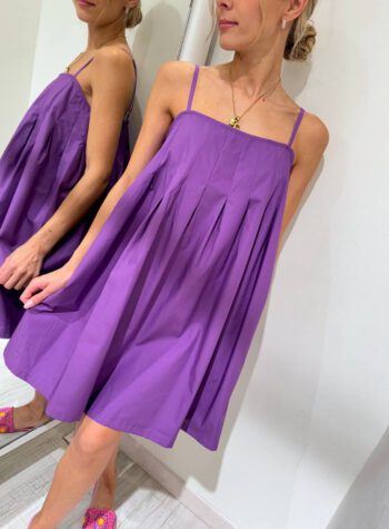 Shop Online Vestito corto in cotone viola Vicolo