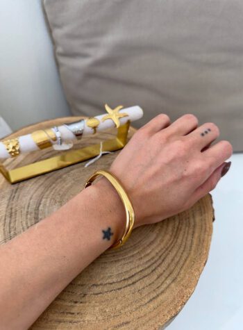 Shop Online Bracciale dorato rigido sottile