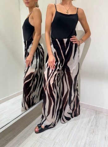 Shop Online Pantalone palazzo fantasia zebrata Vicolo