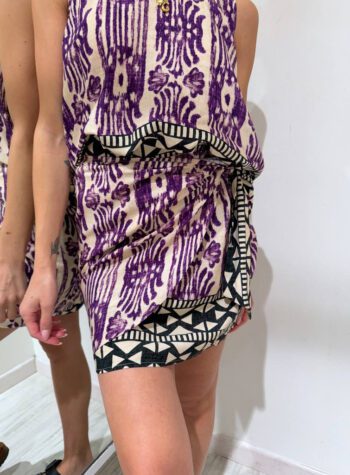 Shop Online Gonna corta pareo fantasia viola HaveOne