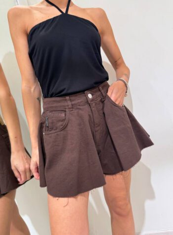 Shop Online Short in denim farfalla cioccolato HaveOne