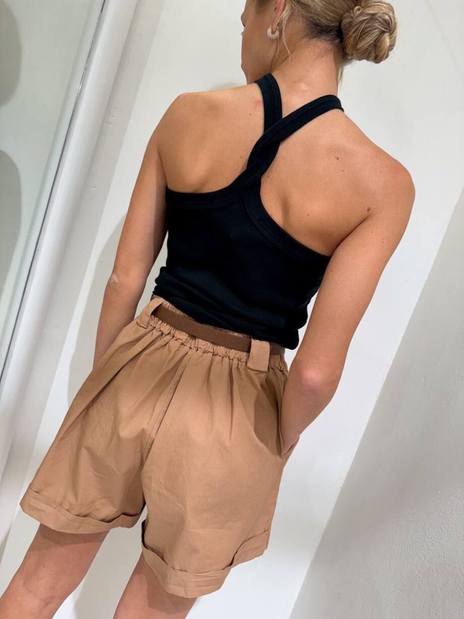 Shop Online Short biscotto in cotone con cintura HaveOne
