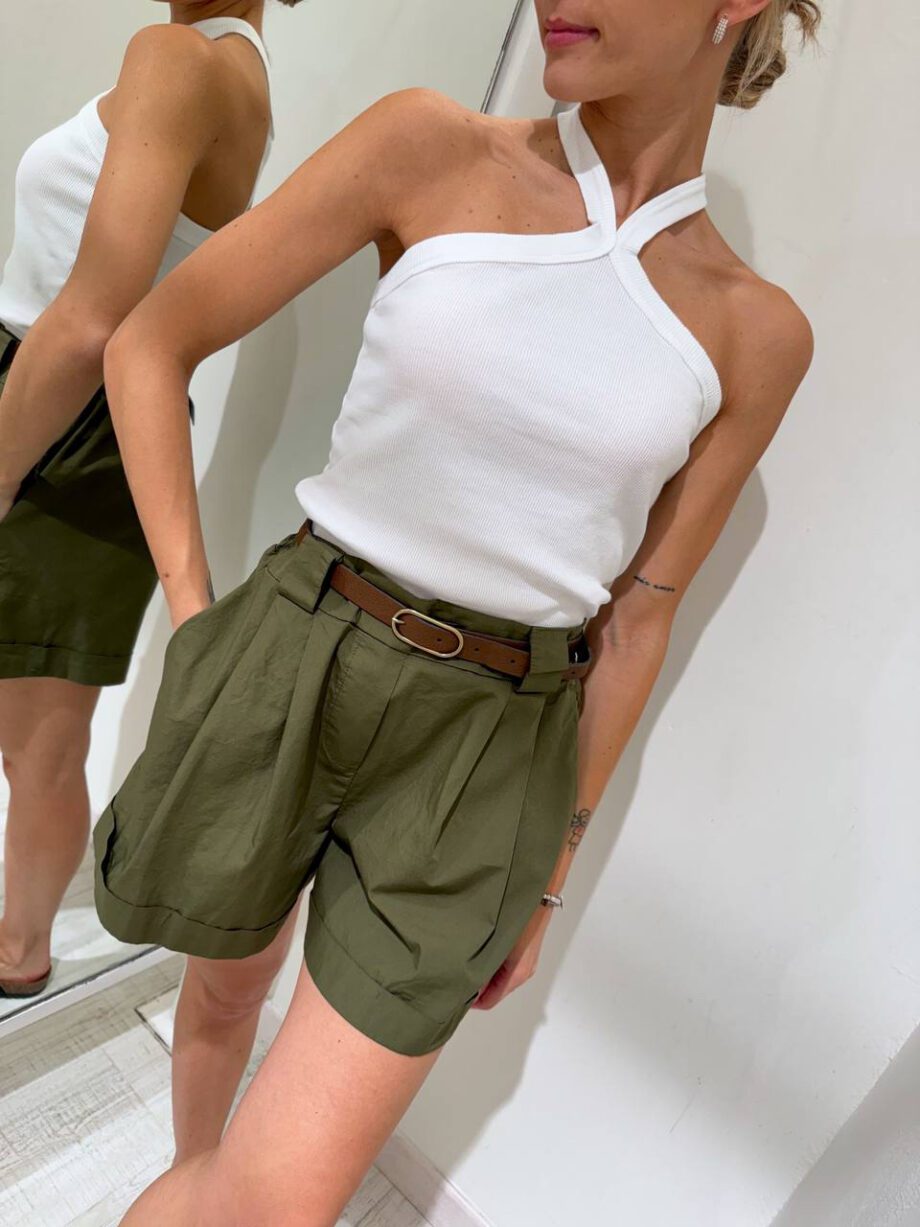 Shop Online Short biscotto in cotone con cintura HaveOne