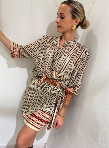 Shop Online Gonna corta pareo fantasia fascia rossa HaveOne