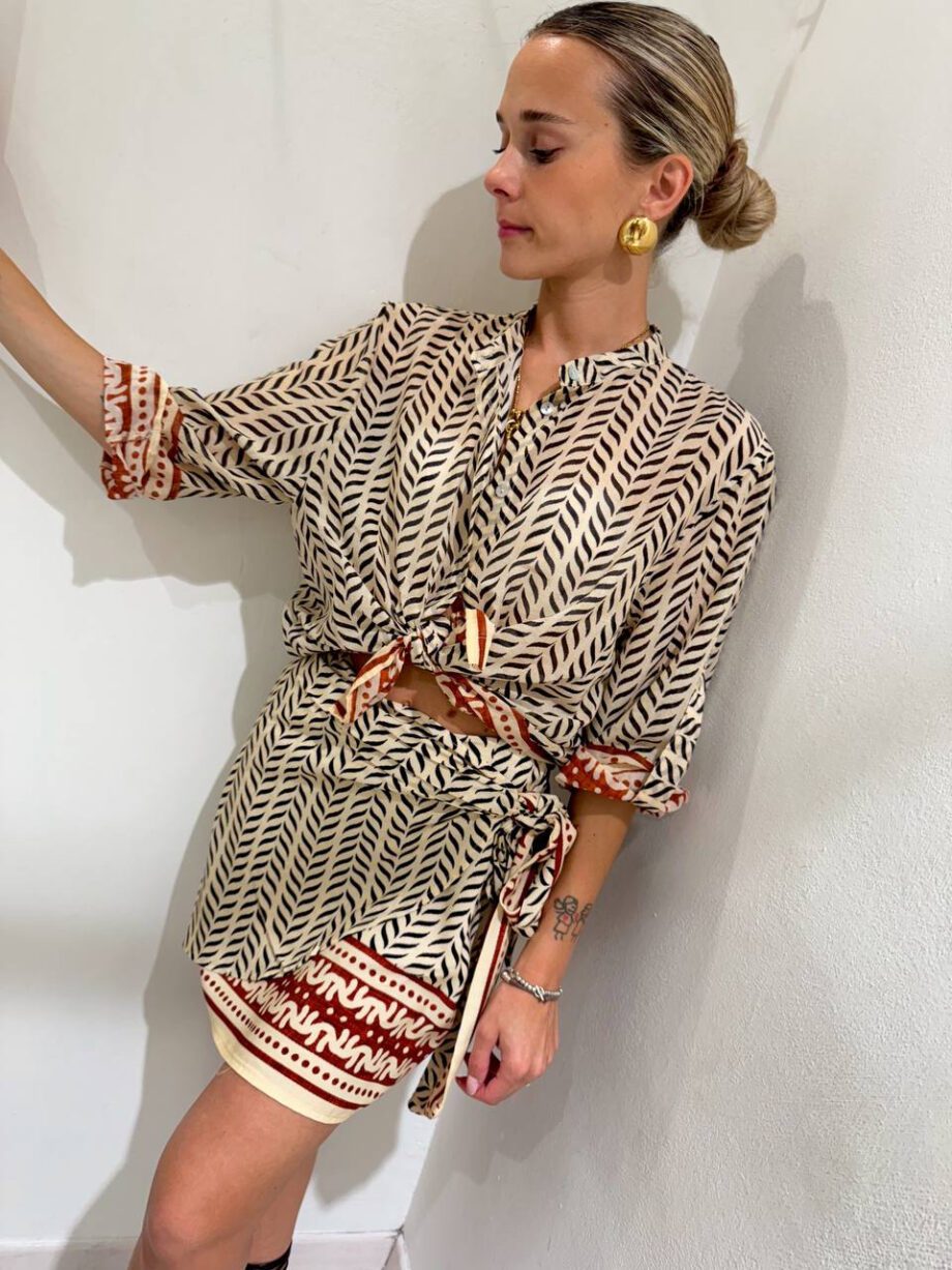 Shop Online Gonna corta pareo fantasia fascia rossa HaveOne