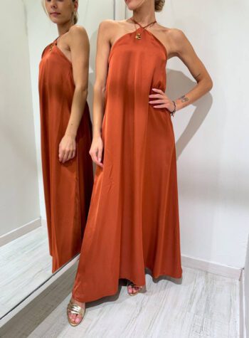 Shop Online Vestito lungo mattone incrocio dietro Vicolo