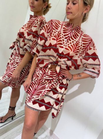 Shop Online Gonna pareo fantasia etnica rossa HaveOne