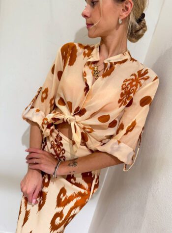 Shop Online Gonna lunga pareo fantasia etnica arancio HaveOne