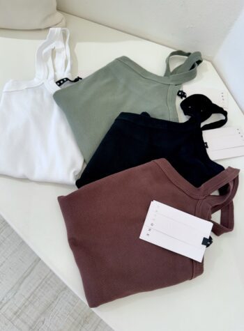 Shop Online Top a fascia con laccio al collo bianco HaveOne