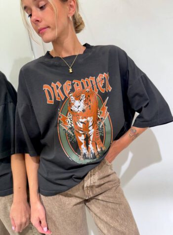 Shop Online T-shirt antracite oversize tigre HaveOne