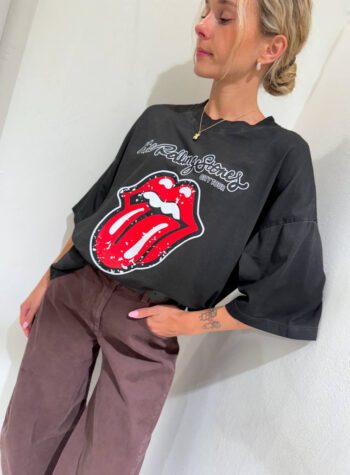 Shop Online T-shirt antracite oversize rolling stones HaveOne