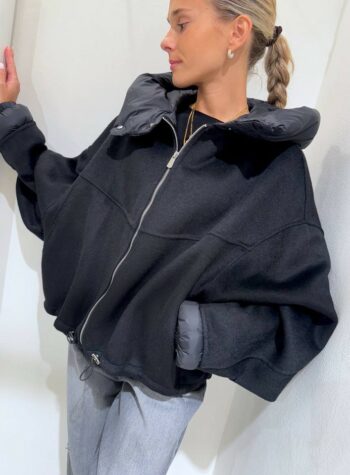 Shop Online Bomber nero dettaglio piumino HaveOne