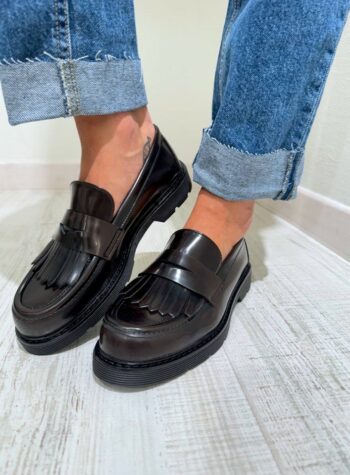Shop Online Mocassino moro con frangia Ovyè