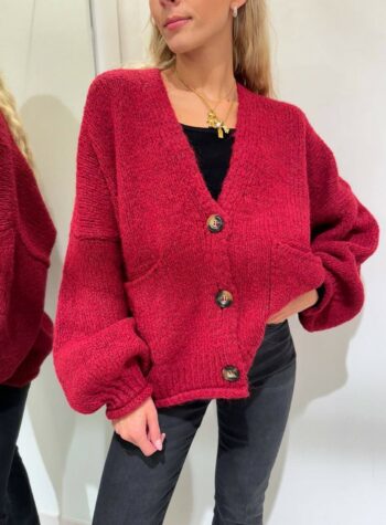 Shop Online Cardigan over in maglia vino HaveOne
