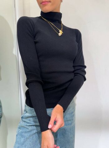 Shop Online Dolcevita manica lunga nero Kontatto