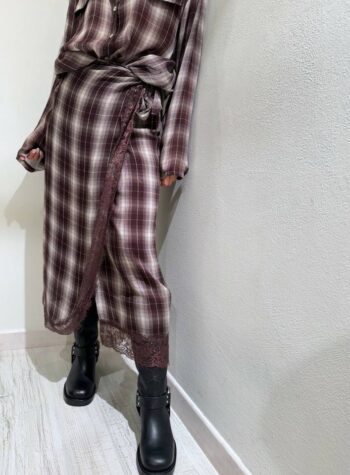 Shop Online Gonna portafoglio check moro con pizzo HaveOne