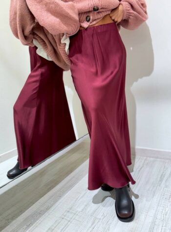 Shop Online Gonna midi in viscosa ciliegia HaveOne