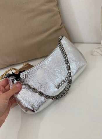 Shop Online Borsa metal mirror argento Vicolo