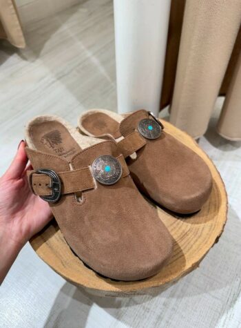 Shop Online Sabot visone con pietra Taji