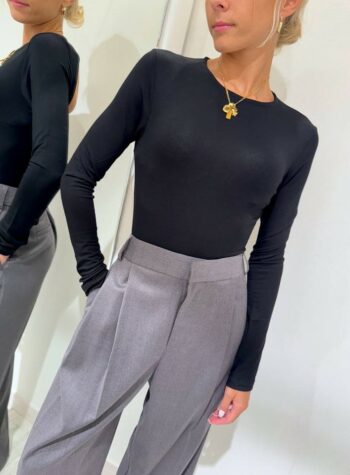 Shop Online Body nero in viscosa schiena scoperta Hinnominate