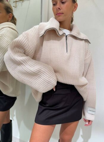 Shop Online Maglione burro con zip Hinnominate