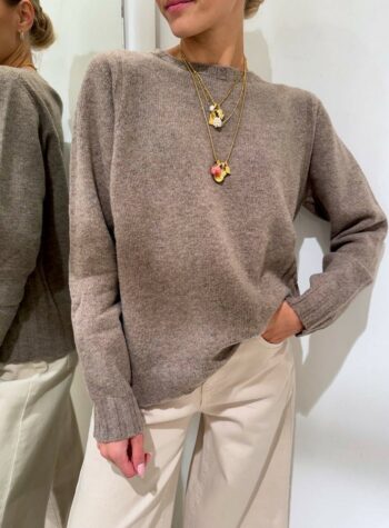 Shop Online Maglia ampia girocollo orzo Annarita N